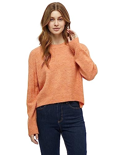 Peppercorn Damski sweter z dzianiny z okrągłym dekoltem i długim rękawem, markowy melon melon, M, Brandied Melon Mel, M