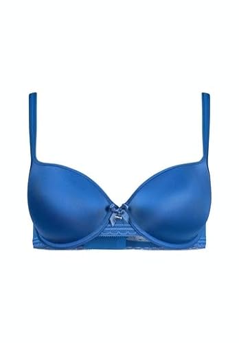 HUBER Damski biustonosz o dopasowanym kroju Micro Dots, Sailer Blue, standardowy