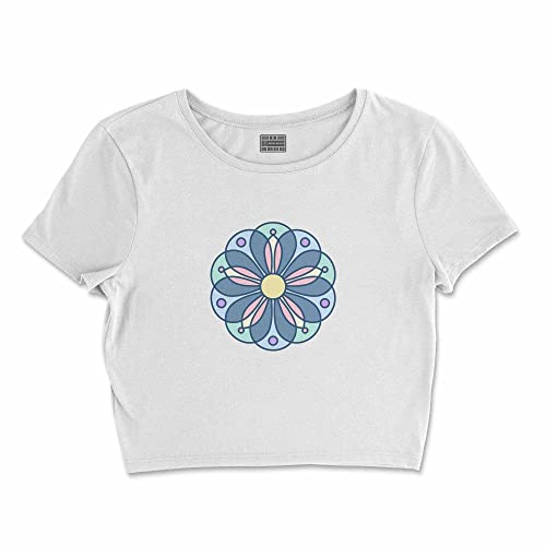 Bona Basics, Damski T-shirt basic, z nadrukiem cyfrowym, 100 bawełny, biały, swobodny, damski top, rozmiar: S, biały, S