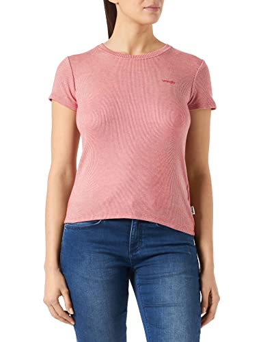 Wrangler Damska koszulka Slim Stripe, Holly Berry, XXL