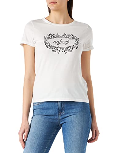 Naf Naf T-shirt damski, kość słoniowa, S