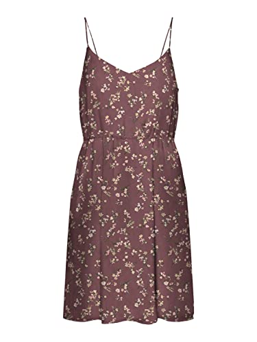 VERO MODA Damska sukienka Vmsmilla Singlet Short Dress WVN Ga, Różowy brązowy/Aop: Vega, 3XL