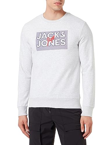 Bestseller A/S Sweter męski Jjmarius Sweat Crew Neck, White Melange, S