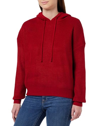Sookie Damska bluza z kapturem z dzianiny 23719387-SO01, czerwona, XS/S, czerwony, XS-S
