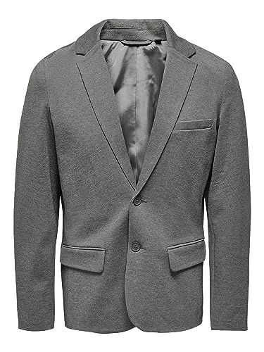 ONLY & SONS Męska marynarka Slim Fit, Medium Grey Melange, M