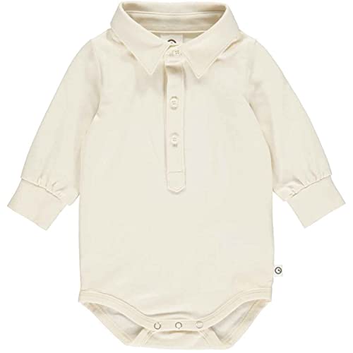 Müsli by Green Cotton Cozy Me L/S Shirt Body Płaszcz Baza Unisex Dziecko, Buttercream, 80
