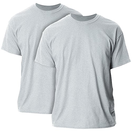 Gildan Bawełniany T-shirt męski (2 sztuki), Sportowy szary, XXL