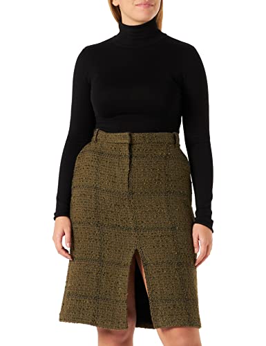 PINKO Damska spódnica Godiva Boucle w kratkę, Sd1_zielona/czarna, 36 (DE)