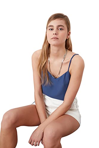 Trendyol Bluzka damska z granatową bluzką basic Navy Lacivert, 36