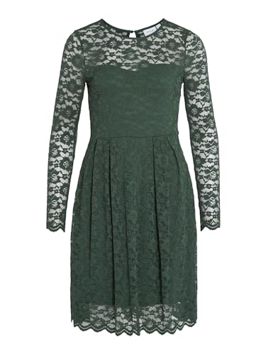 Vila Vikalila L/S Lace NOOS sukienka, pinezka, rozmiar M, Pineneedle, M