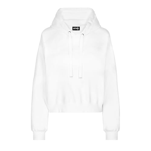 OTTHIE, Damska bluza z kapturem z dekoracyjnym logo, kolor biały, rozmiar XXL, Wiess, XXL