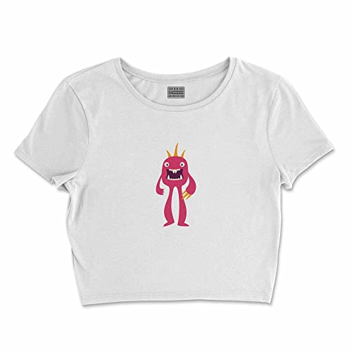 Bona Basics, Damski T-shirt basic, z nadrukiem cyfrowym, 100 bawełny, biały, swobodny, damski top, rozmiar: S, biały, S