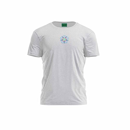 Bona Basics, Druk cyfrowy, męska koszulka podstawowa,%70 bawełna%30 poliester, szary, na co dzień, męskie topy, rozmiar: XL, szary, XL
