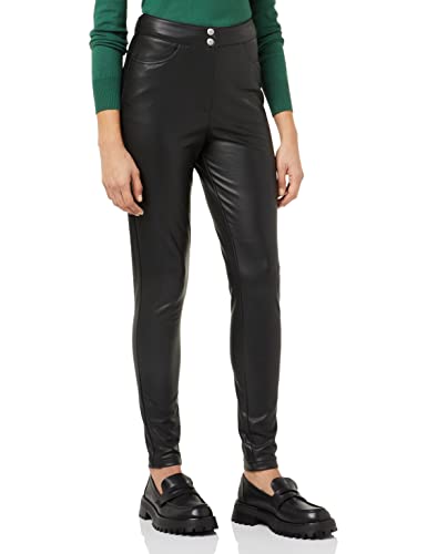 ONLY Women's ONLJESSIE Faux Leather Zip Pant CC OTW legginsy, czarne, L