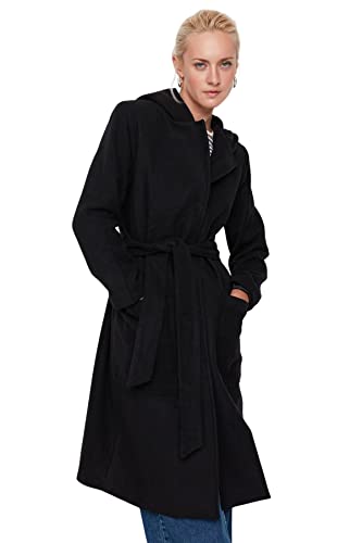 TRENDYOL Klasyczny płaszcz - czarny - regularny, czarny, 34