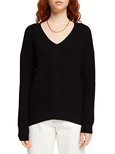 edc by ESPRIT Sweter damski, 001/Black, L
