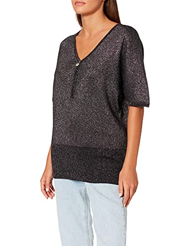 Morgan Sweter damski z dekoltem w kształcie, czarny, XS