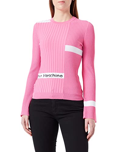 Love Moschino Damski top z wiskozy o dopasowanym kroju, kolor fuksja, 48, Fuchsia, 48