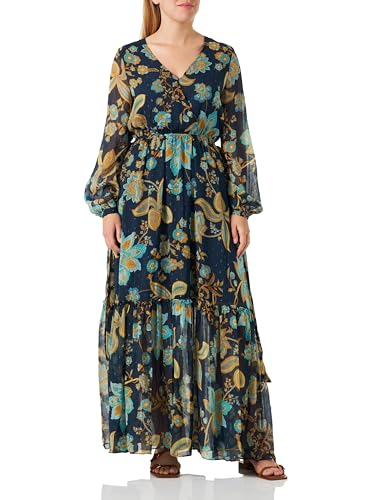 Guess Sukienka damska, sukienka ORIANE, W2BK25WEXJ2-P7CG, wzór kwiatowy, niebieski/zielony, L, wielokolorowa, L