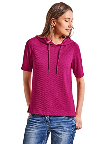 Cecil Damska bluza z kapturem z krótkim rękawem, Cool Pink, XXL