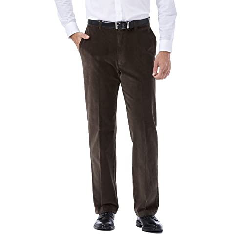Haggar Spodnie męskie na co dzień, Brązowy, 32W / 30L