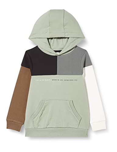 NAME IT Bluza chłopięca Nkmonskol Ls Sweat Wh Bru, Iceberg Green, 134-140