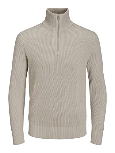 Jack&JONES JPRPERFECT Knit Half Zip SN sweter męski, Dove, L