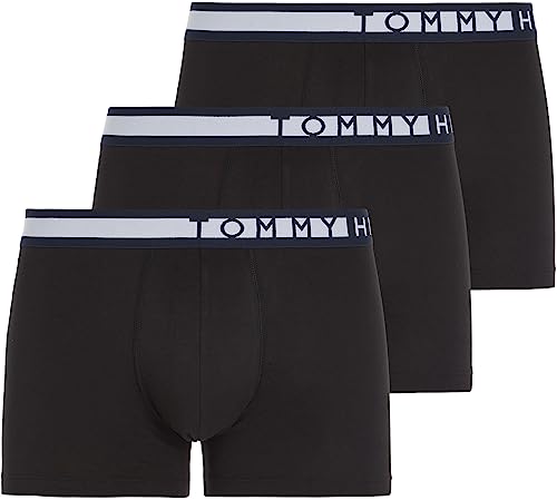 Tommy Hilfiger Męski pakiet 3 bokserów Trunks Bielizna, Pvhczarny/Pvhczarny/Pvhblack, XXL