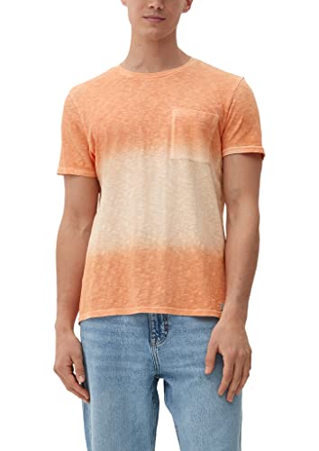Q/S by s.Oliver Męski T-shirt, krótki rękaw, pomarańczowy, M, pomarańczowy, M