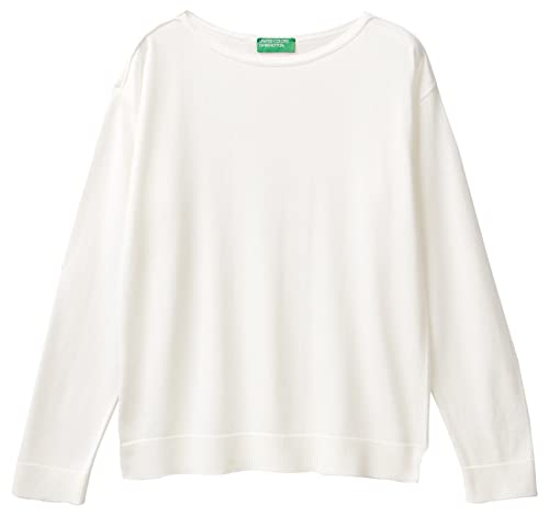 United Colors of Benetton Sweter damski, Biały 074, S