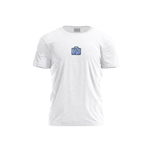 Bona Basics, Męski T-shirt z cyfrowym nadrukiem,% 100 bawełna, biały, na co dzień, męskie topy, rozmiar: M, biały, M