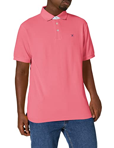 Hackett London Męska koszulka polo Coral Swim Trim, różowy (368 rose 368), XS