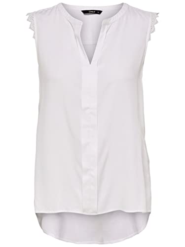 Only Kobiety Onlkimmi S/L Top Wvn Noos Top, Biały, 40