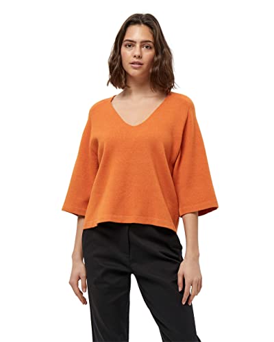 Peppercorn Rosalia damska bluza z rękawem 3-4, sweter z rękawem 3/4, Peach Caramel Melange, XL