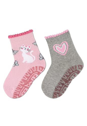 Sterntaler Unisex dziecięce błyszczące skarpety Flitzer AIR DP kota, różowe, normalne, Rosa, 20