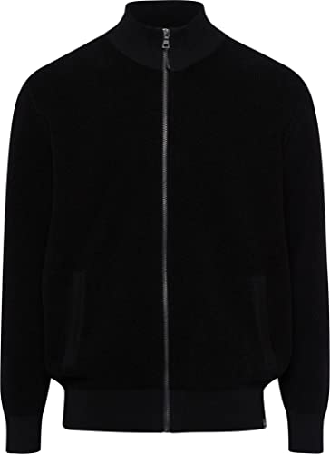 BRAX Męska kurtka w stylu Jake Cotton Structure, nowoczesna bluza z dzianiny Blue Planet, czarna, M