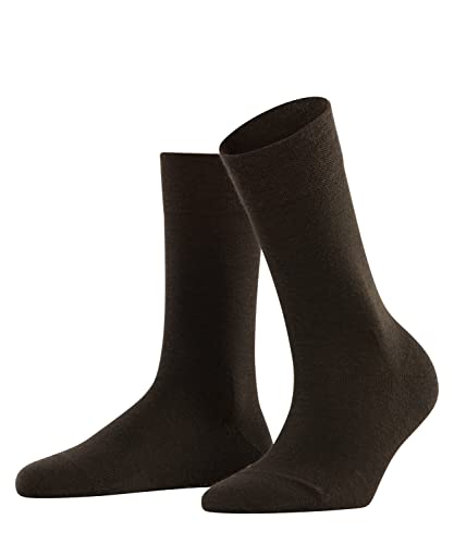 FALKE Kobiety Skarpety Sensitive Berlin W SO Bawełna Trwała Wełna Dziewicza bezuciskowe 1 Para, Brązowy (Dark Brown 5230), 35-38