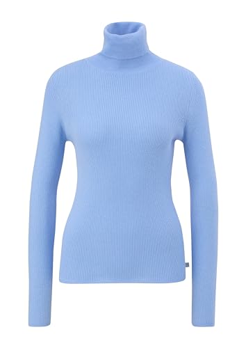 s.Oliver Sales GmbH & Co. KG/s.Oliver Damski sweter z golfem. slim fit golf sweter. slim fit, niebieski, L