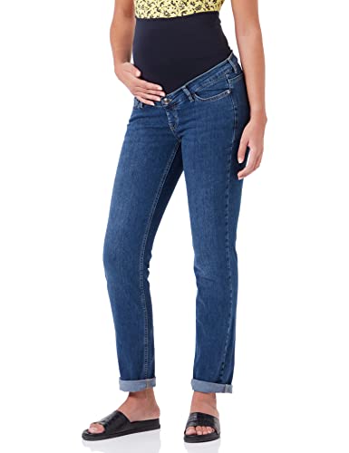 ESPRIT Maternity Damskie spodnie Denim OTB Straight jeansy ciążowe, niebieski (Medium Wash 960), 29W x 32L