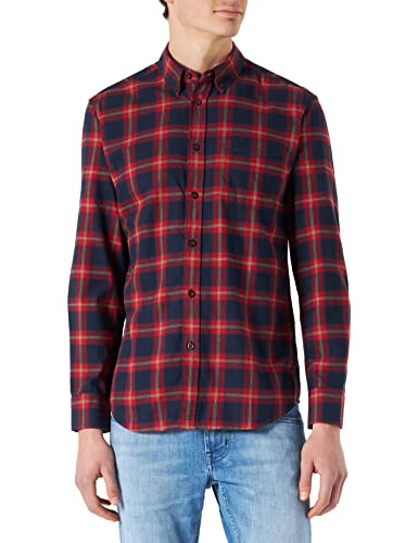 United Colors of Benetton Koszula męska 5xoduq019, czerwony niebieski 904, S