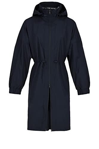 ECOALF, Trencz damski Islalf, nylon i bawełna z kapturem kurtka damska Ultralight płaszcz 3/4 damski, Granatowy, S