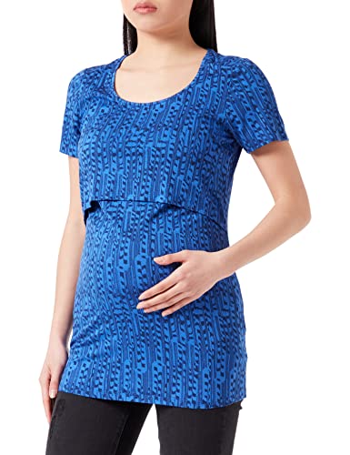 Noppies Damska koszulka Ambon Nursing Short Sleeve All Over Print, Peacoat - P590, 44