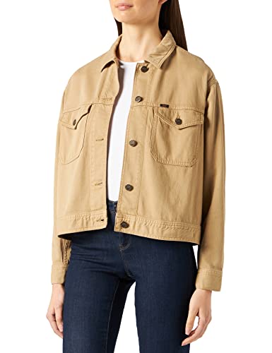 Lee Damska bluza z kapturem z logo Denim Jacket, szary (Stone Grey), S