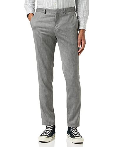 SELECTED HOMME Slhslim-mylobill Lt Grey Strc TRS B Noos Eleganckie Spodnie Męskie, Melange Jasnoszary, 52