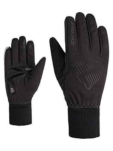 Ziener Dziecięce rękawiczki rowerowe Dommi na zimę, softshell, wiatroszczelne, z podszewką, czarne, M