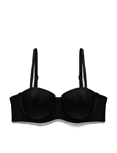 Koton NieWyściełany Biustonosz Kobiety Bez Rękawów Adjustable Strappy, Czarny (999)., 85B