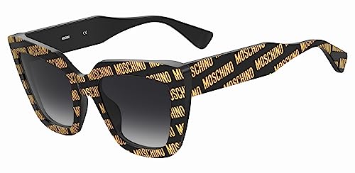 Moschino MOS148/S Okulary Przeciwsłoneczne Black Pattern/Grey Shaded 52/21/140 donna