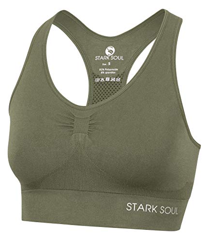 STARK SOUL Biustonosz sportowy typu Bra Light Support dwuwarstwowy dla kobiet, rozmiary S, M i L