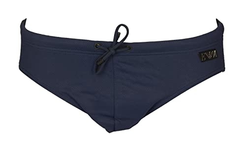 Emporio Armani Swimwear Men's Emporio Armani Black Label Swim Briefs, Navy Blue, 52, granatowy