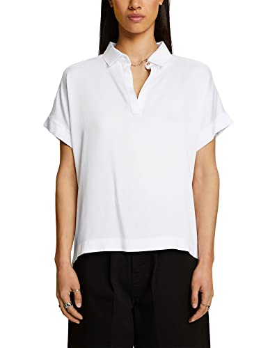 ESPRIT Collection Damska koszulka 063EO1K307, 100/biała, XXL, 100 / biały, XXL